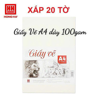 Giấy vẽ 1 xấp 20 tờ Tem Đỏ đl100gsm