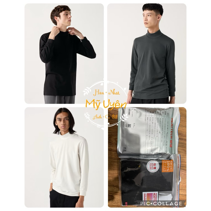 Áo thun giữ nhiệt heattech extra warm Nam Uni qlo ( Mỹ Uyên)