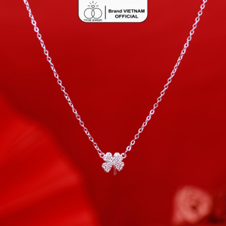 Dây chuyền bạc nữ Tyche Clover nạm đá ,chốt khóa cao cấp trẻ trung phù hợp đeo đi học, đi chơi,đi làm TYCHE JEWELRY