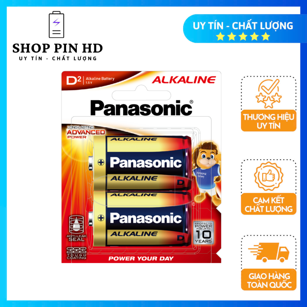 Pin Đại Panasonic Alkaline LR20T/2B (Size D) Siêu Bền Chính Hãng Made In Thailand