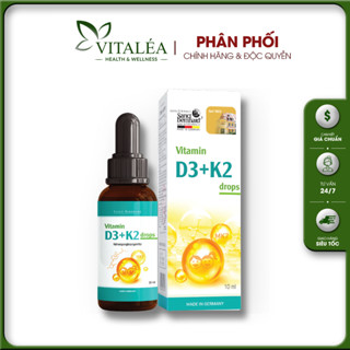 (SALE 45%) Vitamin D3 K2 MK7 Sanct Bernhard Đức giúp hấp thu Canxi trong 1 giọt, tăng chiều cao cho bé, chống còi xương