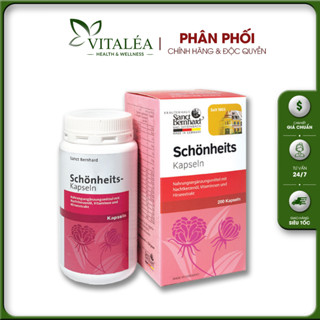 Viên uống tinh dầu hoa anh thảo đẹp da, cải thiện nột tiết tố Schonheit 200 viên Chính hãng Sanct Bernhard Đức