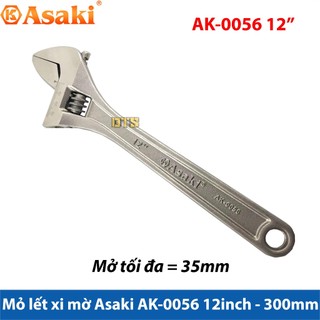 Mỏ lết xi mờ cao cấp asaki ak-0056 12inch - 300mm