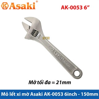 Mỏ lết xi mờ cao cấp asaki ak-0053 6inch - 150mm