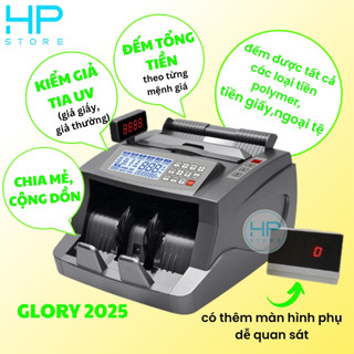 Máy đếm tiền cao cấp có chức năng đếm tống, phát hiện tiền giả bằng tia UV, đếm tất cả các loại tiền
