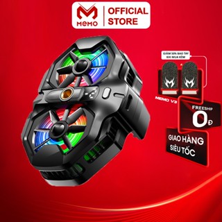 Quạt tản nhiệt điện thoại MEMO DL21 live stream 2 quạt tăng tốc làm lạnh hỗ trợ giá đỡ tripod chơi game liên quân PUBG