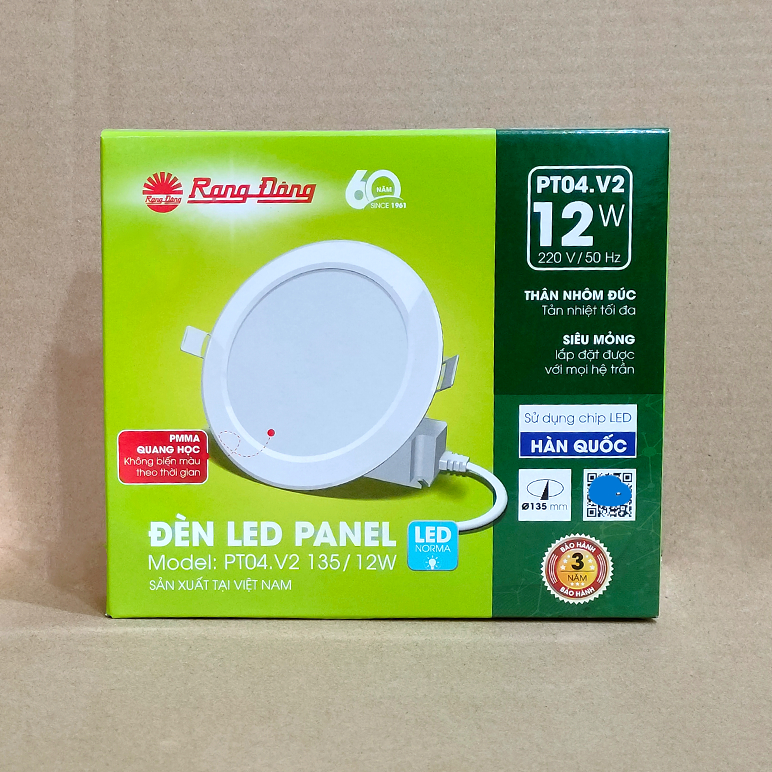 ĐÈN LED ÂM TRẦN MỎNG RẠNG ĐÔNG 12W LỖ KHOÉT 135 ĐÈN DOWNLIGHT