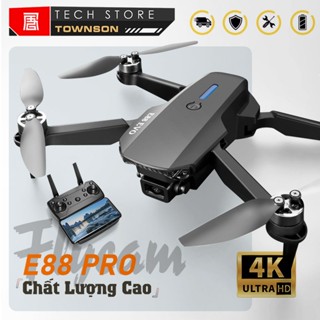 Flycam Máy Bay Camera E88 PRO Drone Camera HD 4K FPV Cảm Biến Tránh Vật Cản Xoay 360 Độ