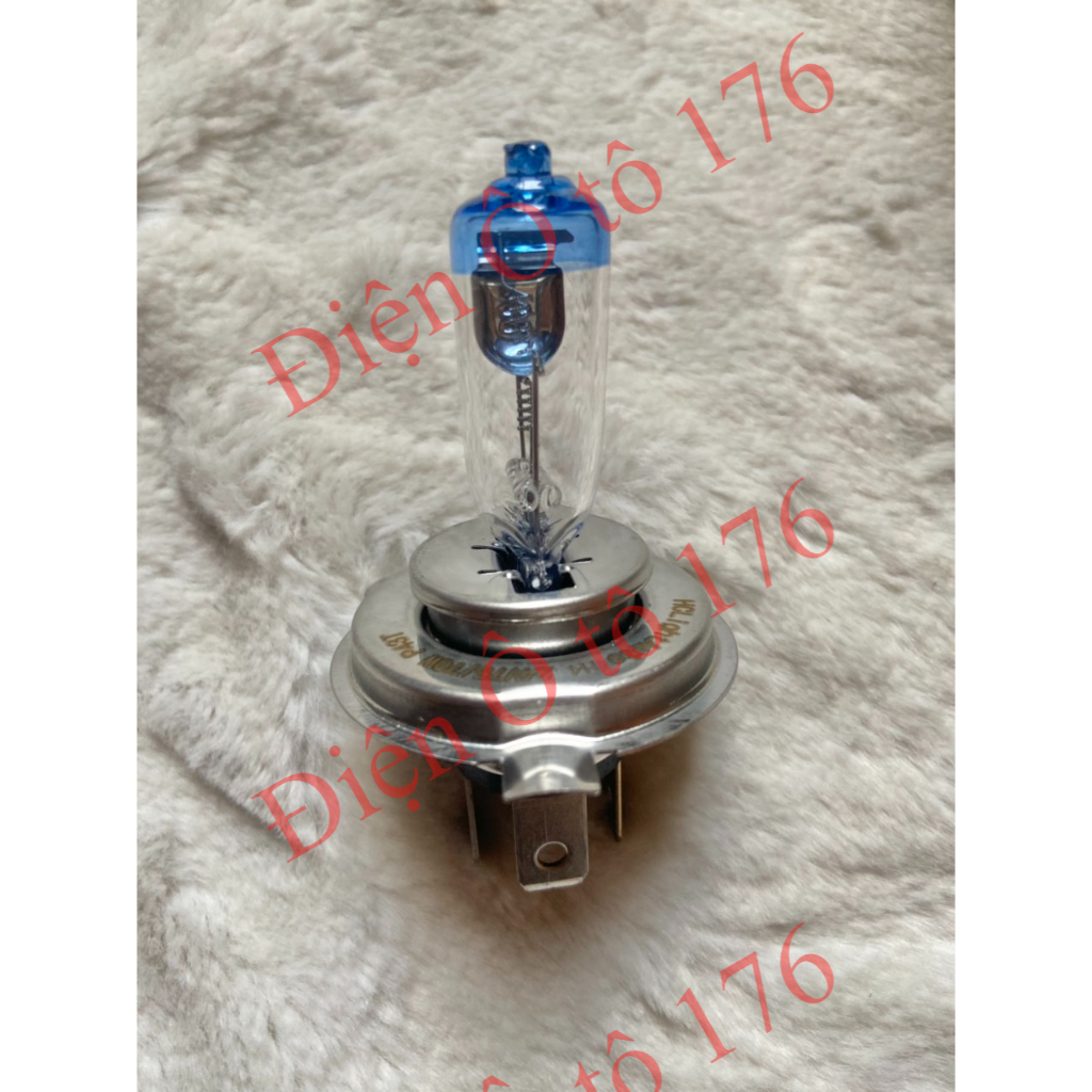 Bóng đèn pha H4 siêu sáng. Bóng pha ô tô H4 HCL đầu xanh. Điện 12v và 24v