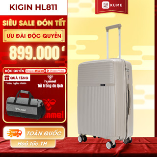 [TẶNG TÚI CAO CẤP] Vali Size 24 Cao Cấp - Vali Kigin HL811 - Vali Du Lịch Nhựa PP 100% Chống Bể Vỡ, Khóa Số Âm Bảo Mật