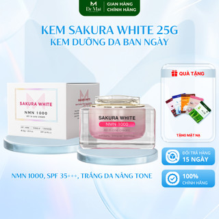  Kem dưỡng trắng da chống nắng hoa anh đào Sakura White NMN 1000 dưỡng da trắng sáng ngăn lão hóa | Dr.Mai 