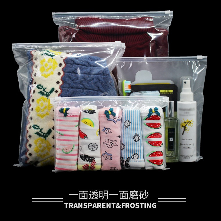 Combo 10 Túi Zip Lụa Mờ Cao Cấp Đựng Quần Áo, Mỹ Phẩm, Giày Dép, Đồ Dùng Du Lịch, Có Lỗ Tiện Dụng