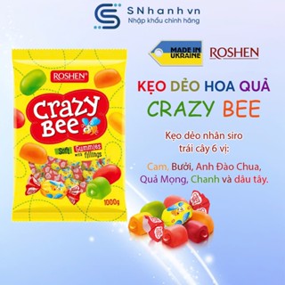  Kẹo dẻo mix 6 vị nhân mứt hoa quả Roshen Crazy Bee 