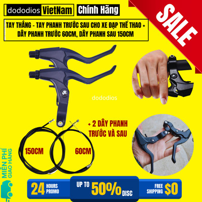 Combo 2 Cặp Tay Phanh Và 2 Cặp Dây Phanh Trước Và Dây Phanh Sau Cho Xe Đạp Thể Thao - Hàng Chính Hãng Dododios