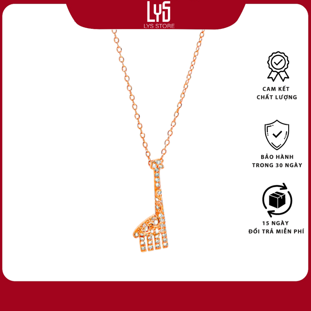 Dây chuyền nữ Lys Chú Hươu Cao Cổ Đính Đá 6425RG - Vòng cổ Bạc S925 Fullbox cao cấp