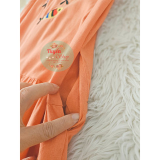 Đầm maxi nhún tầng thêu cá