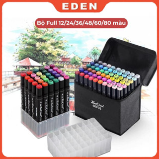 24/36/48/80 Cây Bút màu 2 Đầu tô màu dạ vẽ tranh anime - SÉT BÚT MÀU DẠ KÈM TÚI