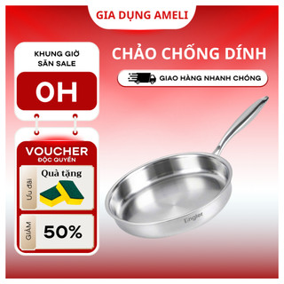 Chảo đồi mồi Gezer chống dính inox 304 nguyên khối 5 lớp dùng được mọi loại bếp