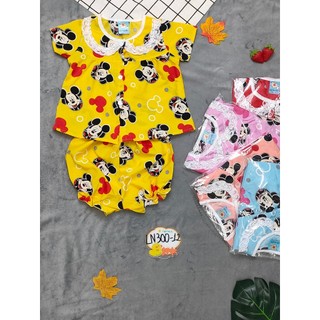 Đồ bộ lụa viền tay ngắn bé (6-18kg) (giao họa tiết ngẫu nhiên)