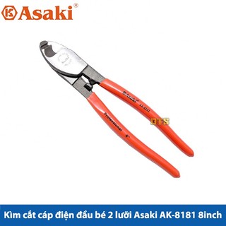 Kìm cắt cáp điện đầu bé 2 lưỡi asaki ak-8181 8inch
