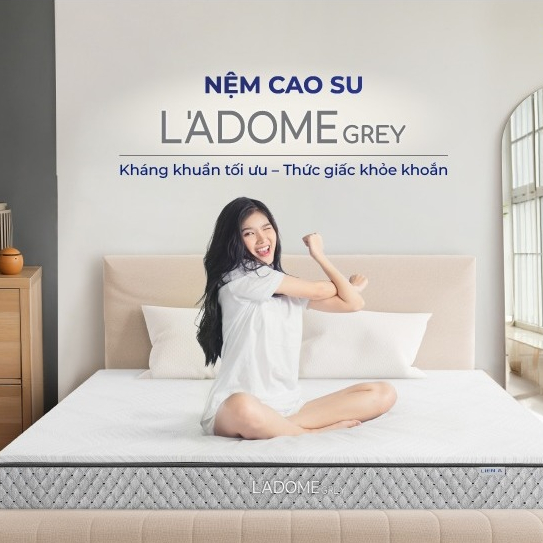 Đệm cao su thiên nhiên Liên Á L’adome Grey-Bảo hành 12 năm