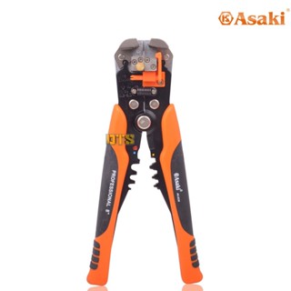 Kìm tuốt dây điện, bấm cos đa năng, tự động Asaki AK-0339 (10AW – 24AW) (0.2mm2 – 6mm2)