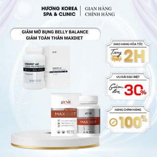 Combo giảm cân Max diet Genie và 1 hộp huỷ mỡ bụng demar 87 Genie