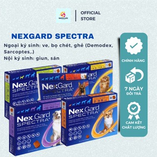[1 viên] NEXGARD SPECTRA - Viên Nhai Cho Chó Ve,Rận,Bọ Chét ,Ghẻ Demodex ,Tẩy Giun Sán,Ngừa Giun Tim