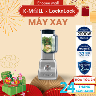 Máy xay sinh tố LocknLock 2L EJM476SLV , 3 chế độ cài sẵn nhồi, nghiền đá và xay tốc độ cao - K-MALL