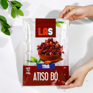  Hoa Atiso Đỏ Khô sấy lạnh nguyên bông đã được làm sạch - Gói 200g hút chân không Trà hibiscus | LAS 
