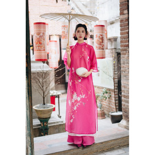 Petbychang - Áo dài Hồng Tú, rạng rỡ trong sắc hồng yêu kiều nhẹ nhàng nữ tính
