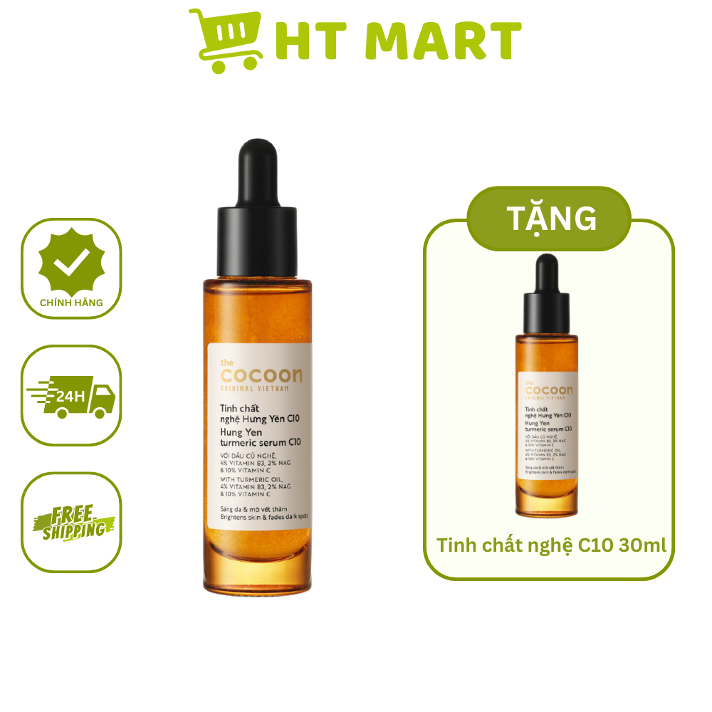 Tinh chất nghệ Cocoon 10% vitamin C 30ml - Serum Vitamin C Cocoon sáng da chuyên sâu và mờ vết thâm