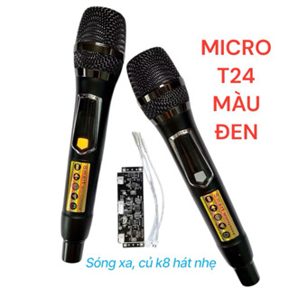 Micro loa kéo củ k8 màu đen, micro t24 màu đen chống hú hát nhẹ