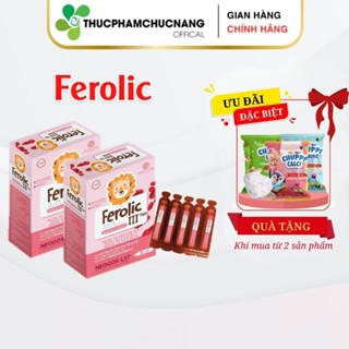 (ND) Bổ máu, bổ sung sắt cho bé và người lớn Ferolic III+ Nghĩa Dũng (Hộp 20 ống)