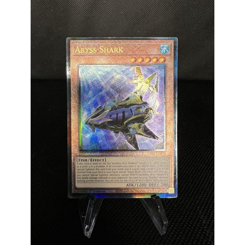ultimate rare ra03 [ Dưa Hấu Yugioh ] Lá bài thẻ Abyss Shark - Tặng bọc bài nhựa bảo quản