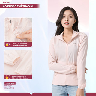 [SALE 20%] Áo khoác nữ YODY áo gió thể thao, mỏng nhẹ, mềm, co giãn tốt, chống tia UV UPF50+ SKN7007