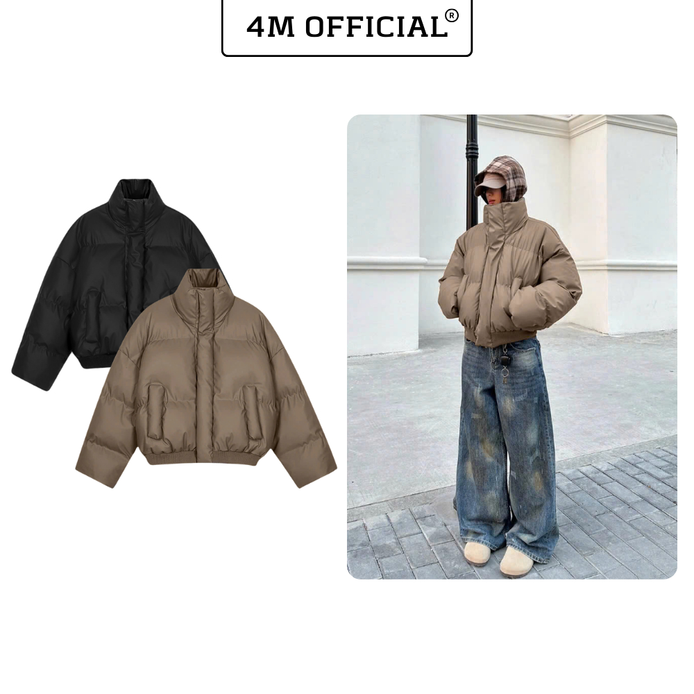 Áo khoác phao dáng ngắn form boxy 4M OFFICIAL, Áo phao boxy ver 2.0 bản cao cấp 2025