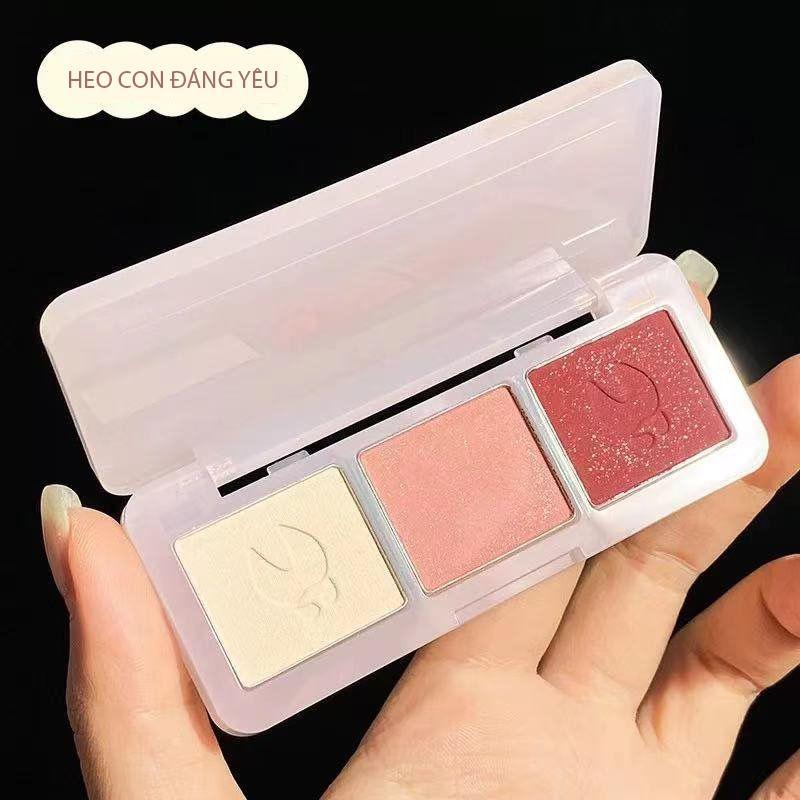 Phấn mắt GECOMO, 3 ô màu xinh xắn, bền màu, lâu trôi makeup, cosmetic, làm đẹp, beauty