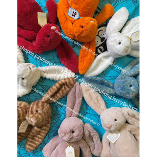 (100% Authentic 12m+) Thỏ bông JellyCat Bunny Bashful bản Luxe Rosa, Willow, Luna, Azure, Nimbus, Juniper chính hãng