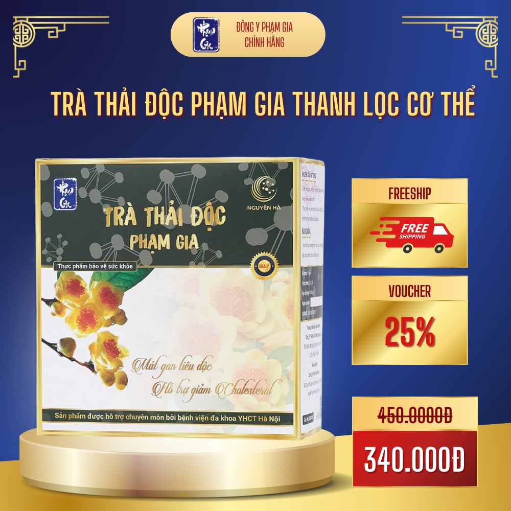 Trà thải độc Phạm Gia Gold 3+ Thanh Lọc Cơ Thể, Đào Thải Độc Tố