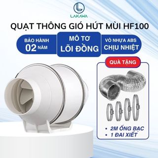  Quạt Thông Gió Hút Mùi Nefa HF100 - 35W Lõi Đồng Đường Ống Tròn Động Lực Mạnh Hút Mùi Phòng Bếp Vệ Sinh 