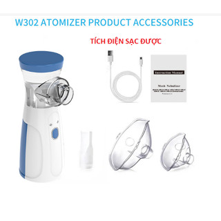 Máy khí dung, Máy xông mũi họng. Điều chị viên phế quản, viên phổi, viên xoang ( tích điện, cắm củ sạc hoặc dùng pin )
