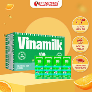 Thùng 48 Hộp Sữa Tươi Tiệt Trùng Vinamilk Có Đường 180ml 110ml Cho Bé Trên 1 Tuổi - Bibomart