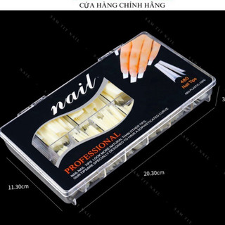 Móng tip form dài vuông-nhọn-thang cao cấp hộp 480tip