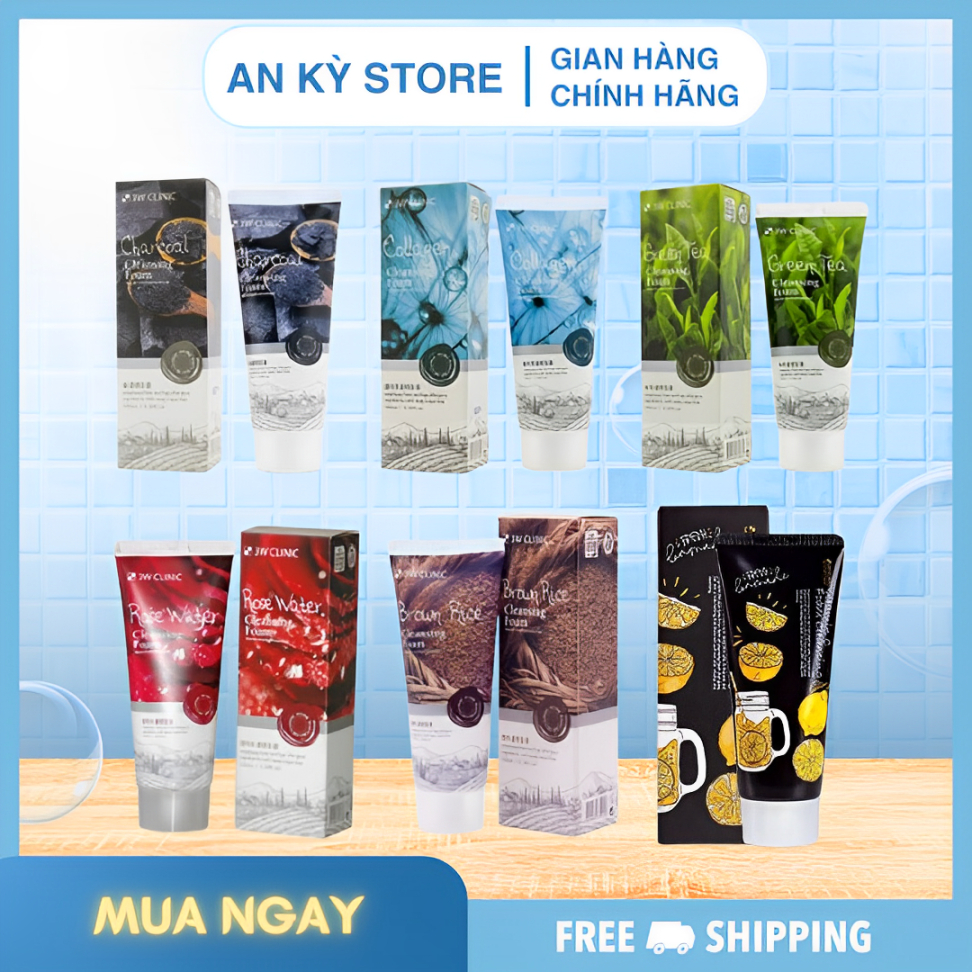 Sữa Rửa Mặt 3W Clinic Hàn Quốc 100ml – Làm Sạch Sâu, Dưỡng Ẩm, Sáng Da
