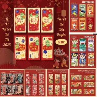 Túi 10 chiếc lixi mẫu mới (ĐẸP- ĐỘC-LẠ) 2025