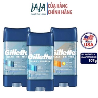 (USA 107g) Lăn Khử Mùi Gillette Clear Gel 107g