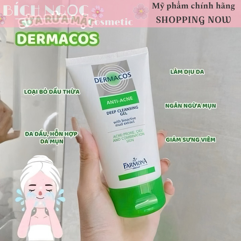 Sữa rửa mặt DERMACOS Anti Acne Deep Cleansing Gel