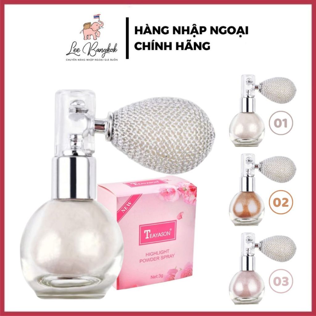  Chai Phấn Bắt Sáng Dạng Xịt Tạo Khối Teayason Highlight Powder Spray Có Nhũ Lấp Lánh Tạo Hiệu Ứng Chuẩn Makeup 