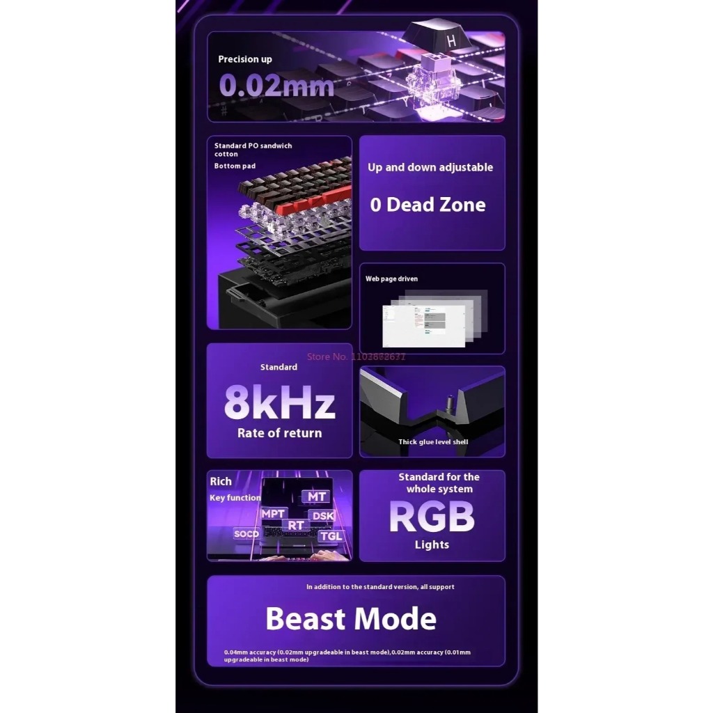 Bàn phím cơ gaming AULA WIN60 - Magetic Switch - Rapid Trigger - Led RGB - Có APP tùy chỉnh - Tặng kèm móc cài | BigBuy360 - bigbuy360.vn